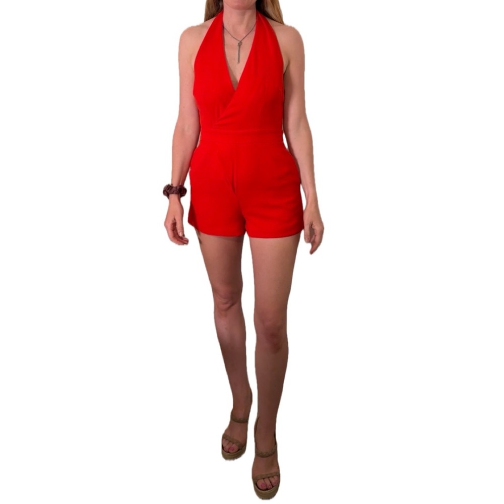 DO+BE Red Halter Romper